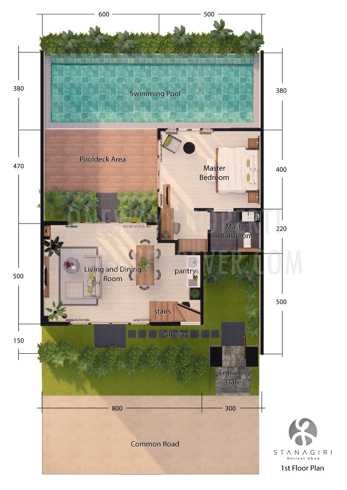 Villa dijual di Tegallalang Ubud, Gianyar.